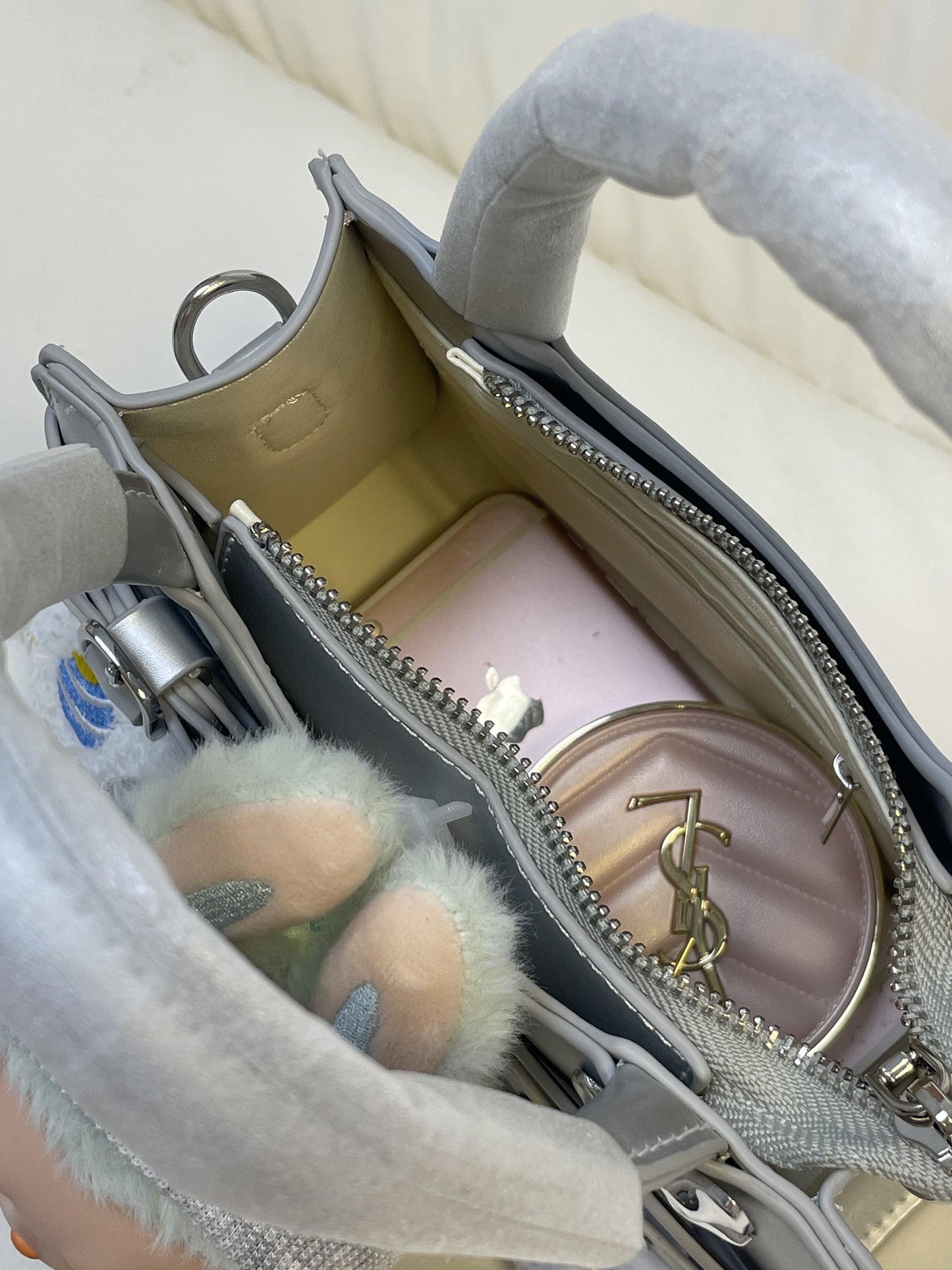 A fluffy stuffed toy bag with a JoJo exclusive feel!