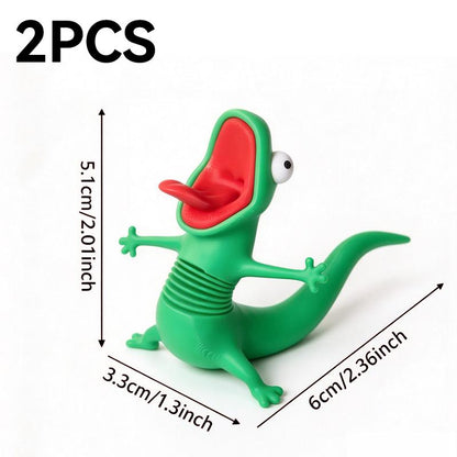 Wobbly Screaming Lizard Spring Toy, Funny Stress Relief Desk Decor, Cute Reptile Figurine, Unique Tabletop Accessory, Novelty Gift for Animal Lovers