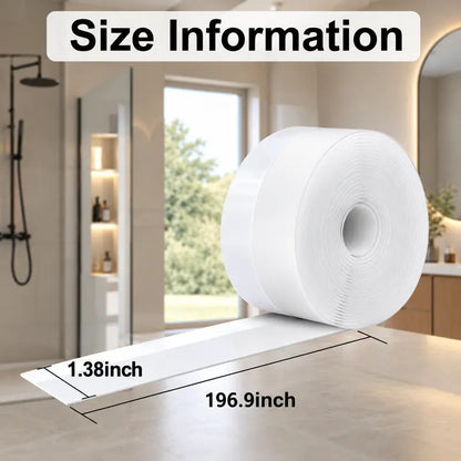 Adhesive Weather Stripping, 16.4Ft x 1.38in Draught Excluder Insulation Tape for Doors, Windows, Shower Sealing
