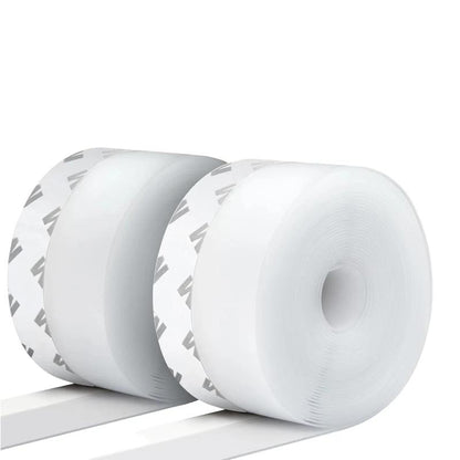 Adhesive Weather Stripping, 16.4Ft x 1.38in Draught Excluder Insulation Tape for Doors, Windows, Shower Sealing