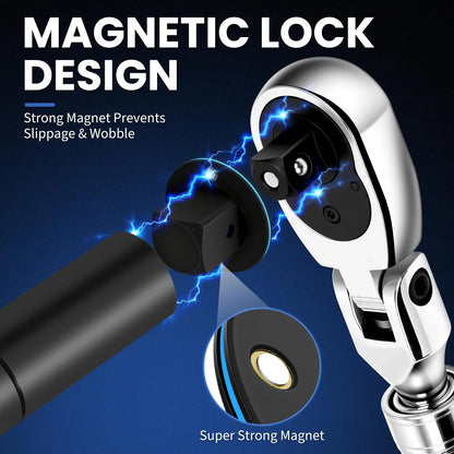 2026 Upgraded Low Profile Impact Socket Adapter Set, 4PCS Stubby Drive Ratchet Adapters, 1/4" to 3/8", 3/8" to 1/2", 1/2" to 3/4", 3/4" to 1", Compact Tools for Tight Spaces, Perfect Father's Day Gift