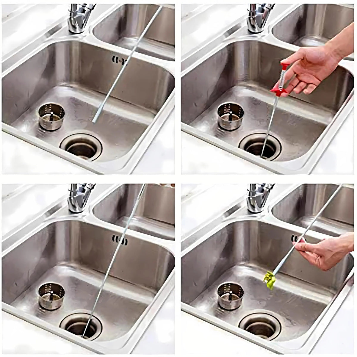 78.74-Inch Flexible Grabber Claw Reacher Tool - 4-Claw Bendable Hose, 0.7cm Bathroom Drain Clog Remover with Flexibility, Accessible to Narrow Places for Drain Cleaning Needs, 78.74 Inches