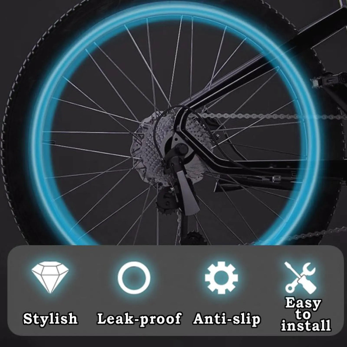 Fluorescent Glow-in-Dark Waterproof Shine Air Caps Cover, Universal Glow-Ready Caps for Car Tire Valves & Bike Stem Covers, Great for Bike and Car Use