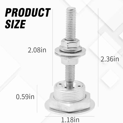 4Pcs Universal Anodizing Treatment Aluminum Quick-Release Lock Latches, 1.25-Inch Diameter Silver Easy-to-Use Anti-Aging Fasteners for Vehicles, Cabinets, Bumper, Hood, License Plate