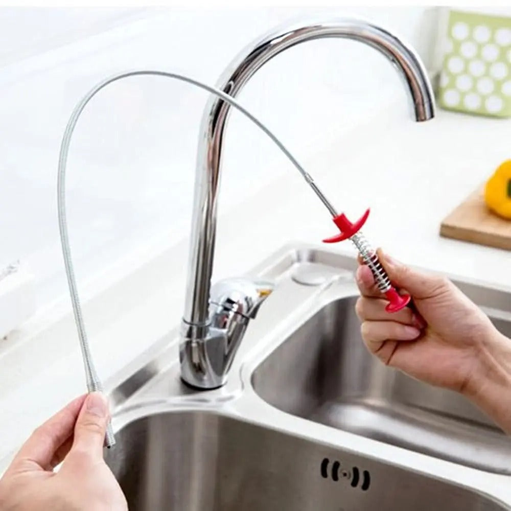78.74-Inch Flexible Grabber Claw Reacher Tool - 4-Claw Bendable Hose, 0.7cm Bathroom Drain Clog Remover with Flexibility, Accessible to Narrow Places for Drain Cleaning Needs, 78.74 Inches