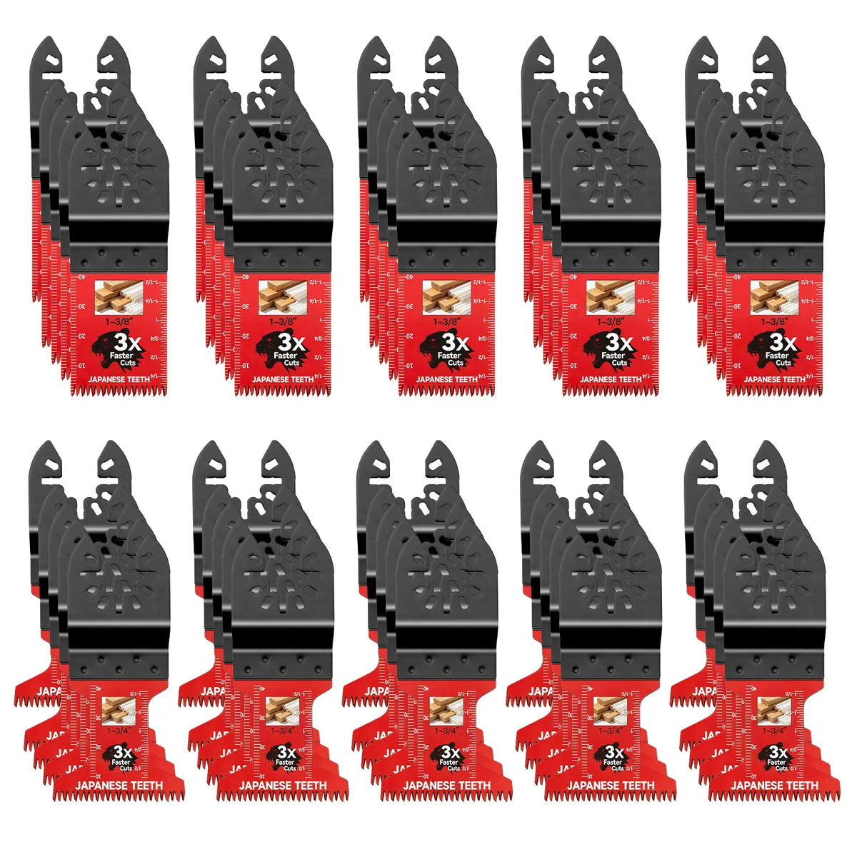 10/20/30/50 Pcs Multitool Professional Japanese Teeth Fast Cutting Oscillating Blade, Compatible with Major Tools, Durable Design, Heavy Duty