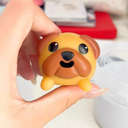 Funny Tongue Popping Pug Toy, Cute Squeeze Dog Fidget Toy, Soft Silicone Stress Relief Gadget, Novelty Desk Toy & Gift,Halloween Christmas Birthday Funny Gift