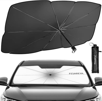 Parasol portátil para parabrisas de coche, paraguas plegable para enfriamiento de parabrisas para uso diario, accesorios exteriores de coche, parasoles para coche