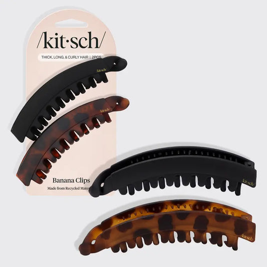 Pinza para el pelo 2 piezas - Negro y Tort, de plástico negro con diseño Tornado, ideal para almacenar alimentos
