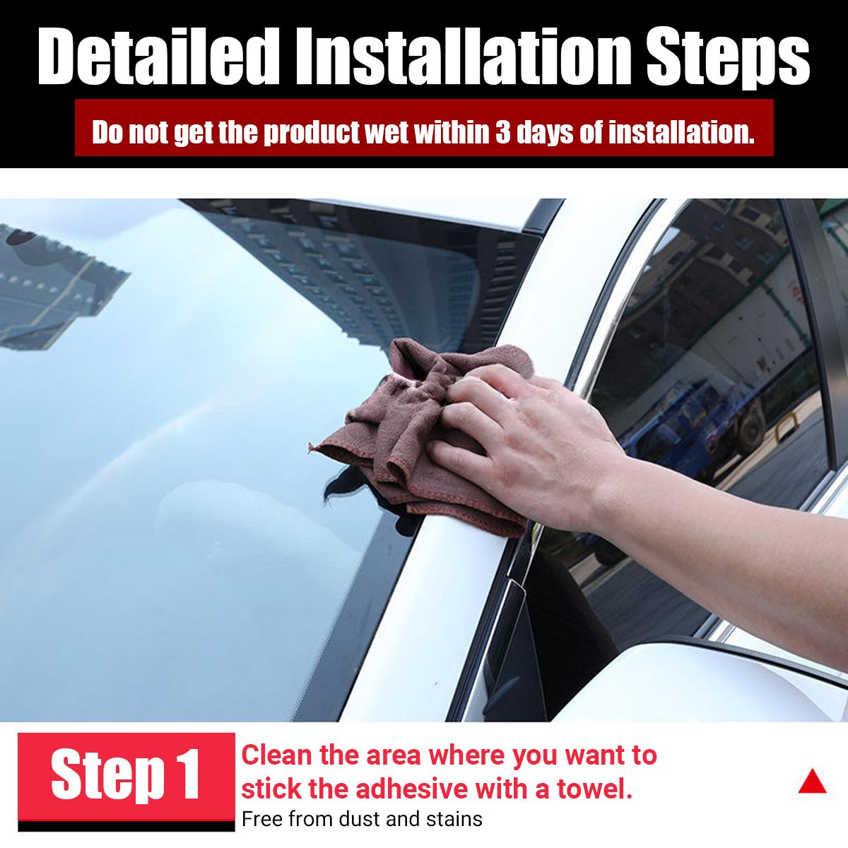 Car Windshield Rubber Seal, Car Windshield Seal Strip, Universal Car Window Seal, Car Exterior Accessories for Car Roof Windshield,Easy to Install,Water leakage prevention