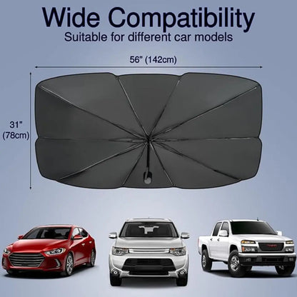 Parasol portátil para parabrisas de coche, paraguas plegable para enfriamiento de parabrisas para uso diario, accesorios exteriores de coche, parasoles para coche
