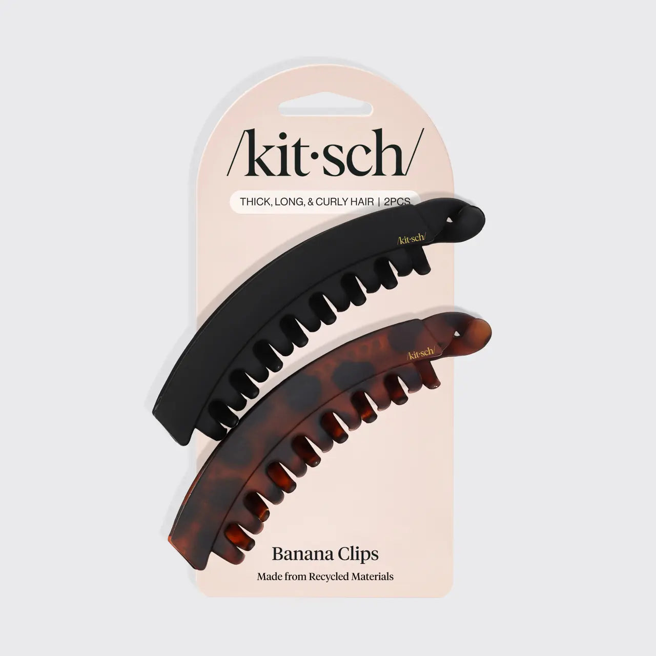 Pinza para el pelo 2 piezas - Negro y Tort, de plástico negro con diseño Tornado, ideal para almacenar alimentos
