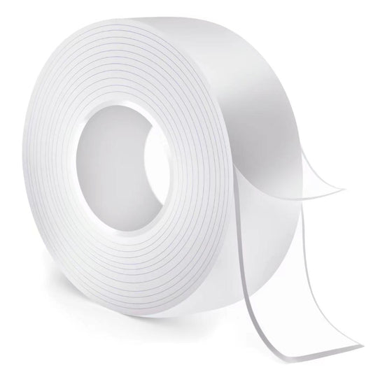 Ultra-strong Double Sided Adhesive Nano Tape Heavy Duty Transparent Reusable Tapes Heat Resistance for Bathroom Home Decoration Picture Hanging Picture Hanging 10.5FT Traceless Magic Tape