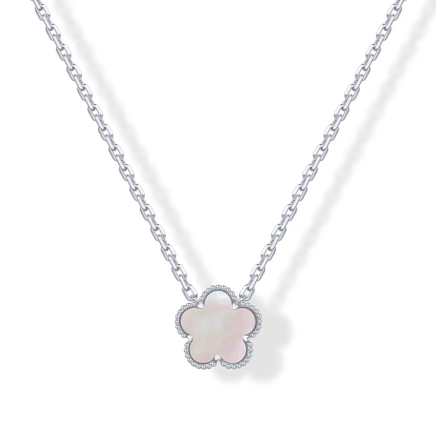 Gold Plated Clover Necklaces for Women - Black Onyx & Mother of Pearl Gemstone Pendant Necklace - Adjustable Chain Hypoallergenic Jewelry Gifts