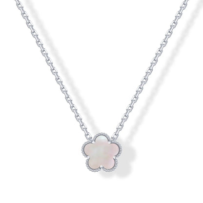 Gold Plated Clover Necklaces for Women - Black Onyx & Mother of Pearl Gemstone Pendant Necklace - Adjustable Chain Hypoallergenic Jewelry Gifts
