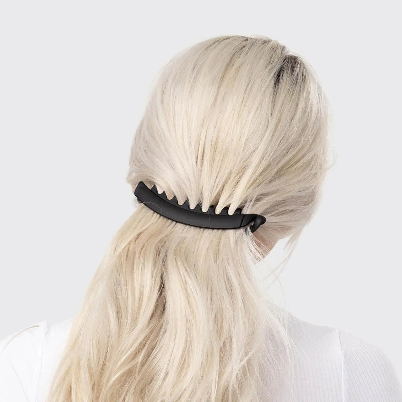 Pinza para el pelo 2 piezas - Negro y Tort, de plástico negro con diseño Tornado, ideal para almacenar alimentos