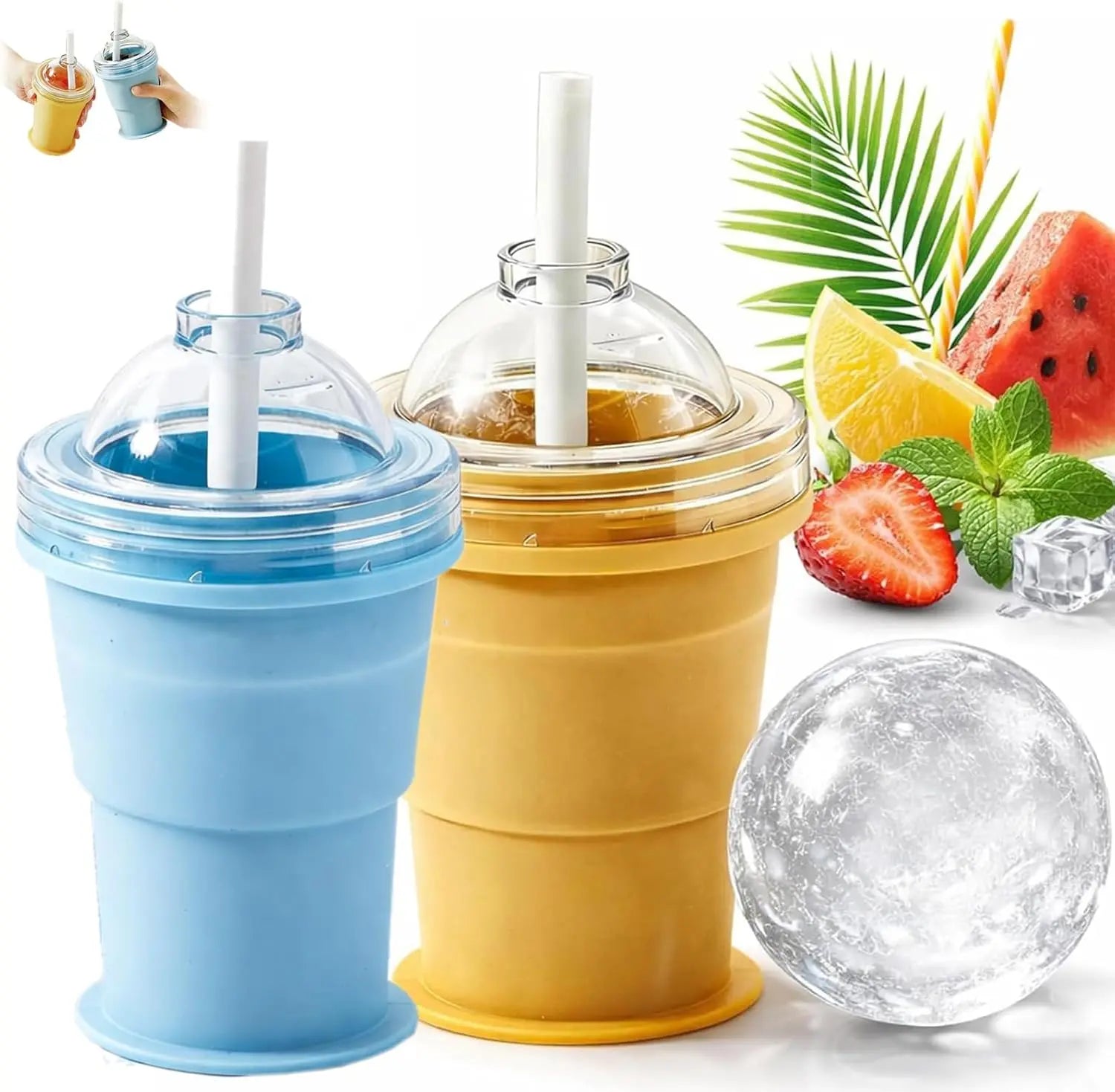 Folding ice hockey cup, silicone cup, summer ice hockey folding water ...