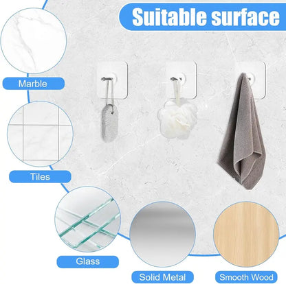 COMPRA 10 LLEVA 10 GRATIS 20 Ganchos Adhesivos para Marcos, de Montaje en Pared, Autoadhesivos, Adecuados para la Decoración de Baños y Cocinas