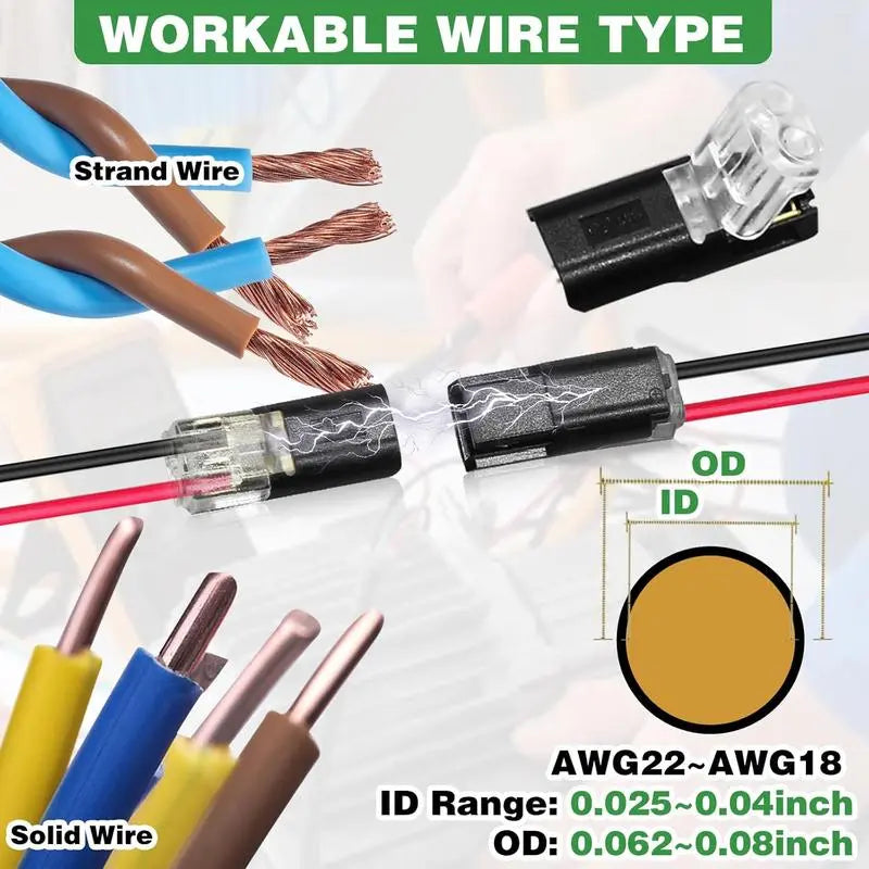 Double-Wire Plug-in Connector Led Light Strip Connectors 2 Pin, Low Vo ...