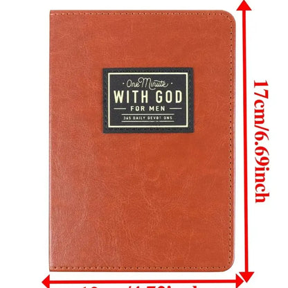 Un minuto con Dios para hombres, Diario devocional de 365 días, Libro portátil de reflexiones diarias, Regalo perfecto para fiestas, cumpleaños, Navidad, Año Nuevo, Diario de superación personal