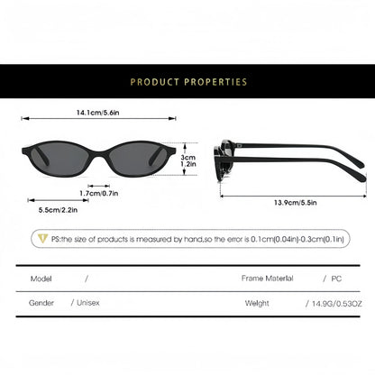 〖Verano a tope〗3 gafas de sol retro ovaladas para mujer, elegantes, estilo ojo de gato, de los 90, ligeras, con montura estrecha, modernas, con protección UV, gafas de sol vintage estilo chica rica, gafas de sol para mujer