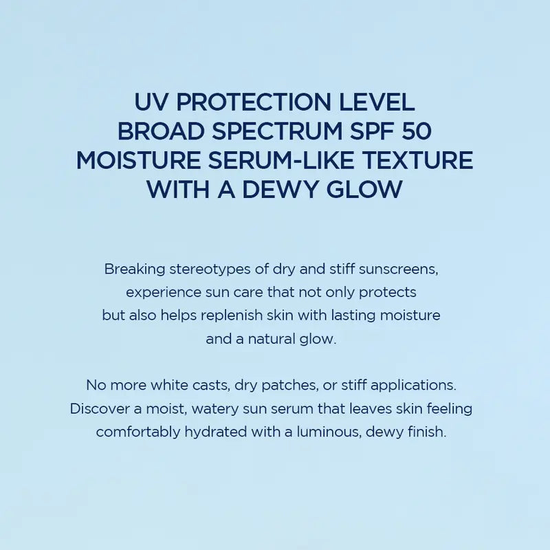 [SKIN1004 Official Shop] Hyalu-Cica Water-Fit Sun Serum UV 50ml (OTC) - Lightweight Sunscreen for Daily Use, Korean Sunscreen, Watery and Creamy Texture, Sunscreen for Sensitive Skin