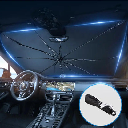 Parasol portátil para parabrisas de coche, paraguas plegable para enfriamiento de parabrisas para uso diario, accesorios exteriores de coche, parasoles para coche
