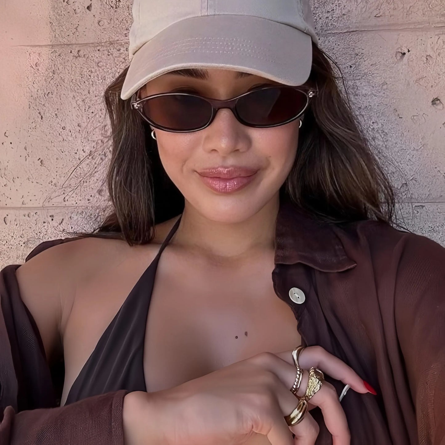 〖Verano a tope〗3 gafas de sol retro ovaladas para mujer, elegantes, estilo ojo de gato, de los 90, ligeras, con montura estrecha, modernas, con protección UV, gafas de sol vintage estilo chica rica, gafas de sol para mujer
