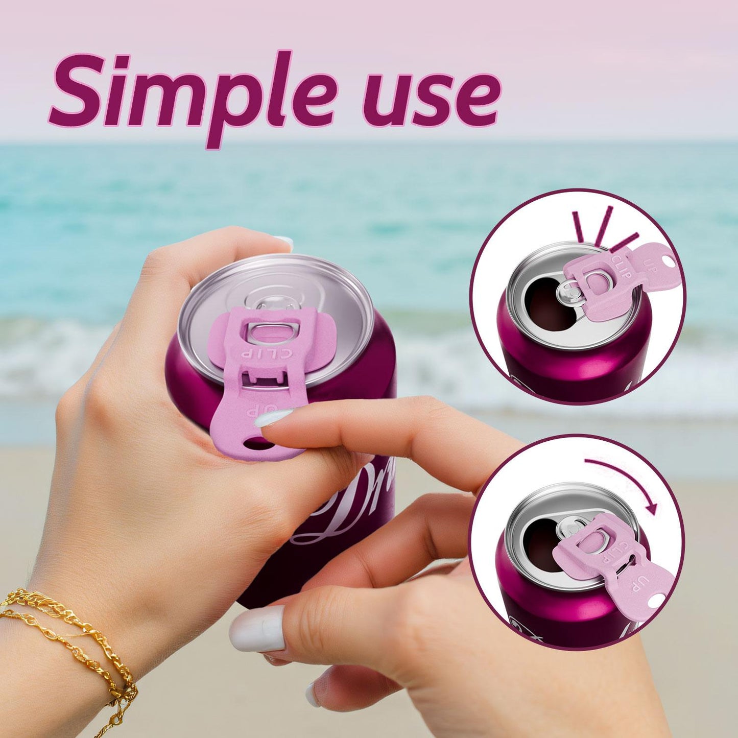 Complete Cover Easy Tab Opener New and Improved 6PK Beverage Barricade 2.0 by Avant Grub. Colorful Drink Can Protector Cap for Soda, Beer, Coke Shields From Bugs, Bees, Dust at the Party, BBQ, Beach