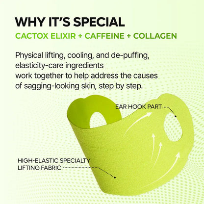 [Dr.Melaxin Official] CACTOX V-LIFTING MEWING BAND with Cactus Cooling Reduce Puffiness & Pore Tightening for Visible Pore Care Skin Repair