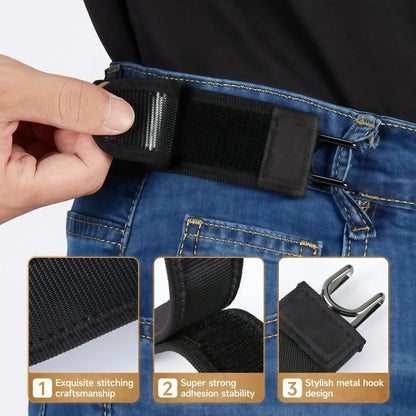 Cinturón elástico táctico de metal (unisex) - Diseño invisible patentado sin hebilla | Ajustable suave lateral TikTokShopBlackFriday