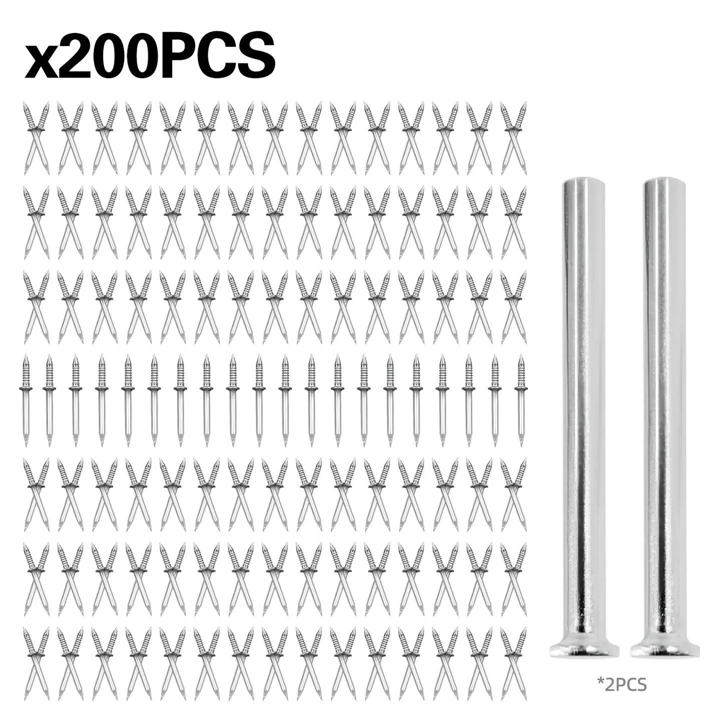200 Count Non-Marking Double-Headed Skirting Nails Sturdy Damage-Free Wall Installation Kit for Easy Application Functional Mounting Nails for Baseboards Wall Panels Furniture Cover Plates No Drilling Required