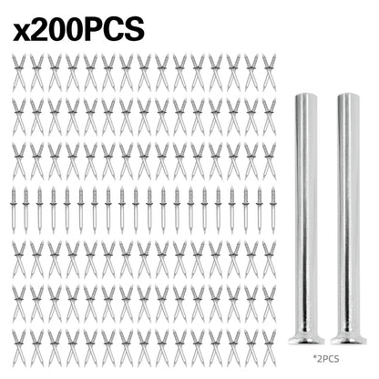 200 Count Non-Marking Double-Headed Skirting Nails Sturdy Damage-Free Wall Installation Kit for Easy Application Functional Mounting Nails for Baseboards Wall Panels Furniture Cover Plates No Drilling Required