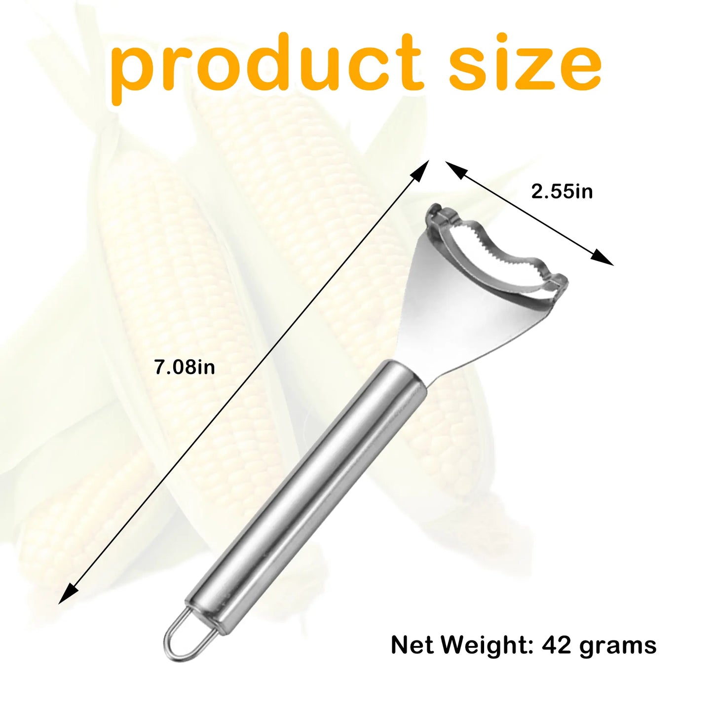 2 Counts Corn Peeler, Commercial-Grade Corn Shucker - Rustproof Steel Blade for Bulk Corn Processing