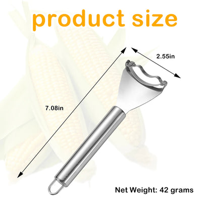 2 Counts Corn Peeler, Commercial-Grade Corn Shucker - Rustproof Steel Blade for Bulk Corn Processing
