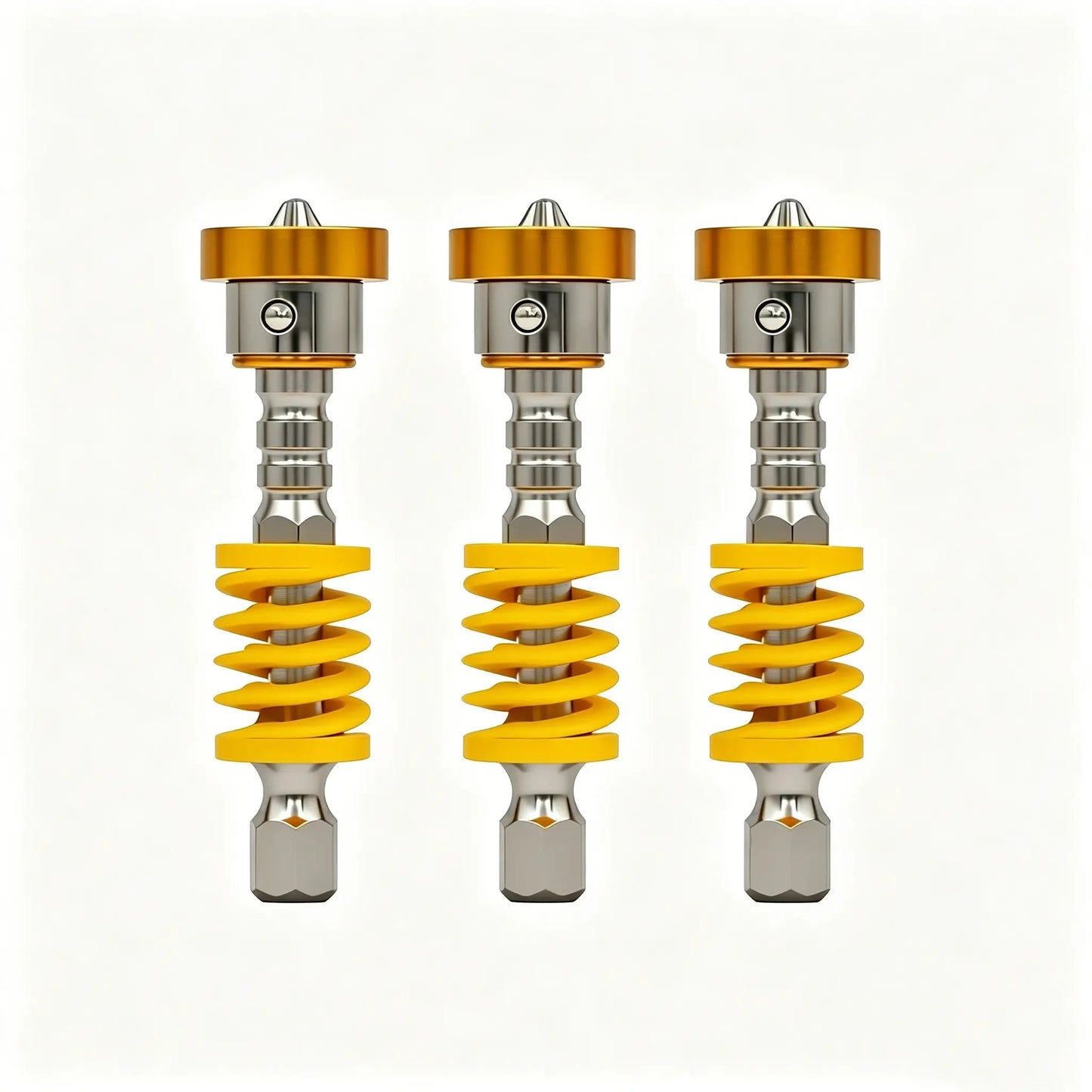 Magnetic Screwdriver Bits Set (Pack of 5) - Spring-Loaded Quick Change Hex Shank Drill Attachment Tool Kits for Electric Drills, Power Tools, Father's Day Gift, Fast Bit Changes, Drill Work