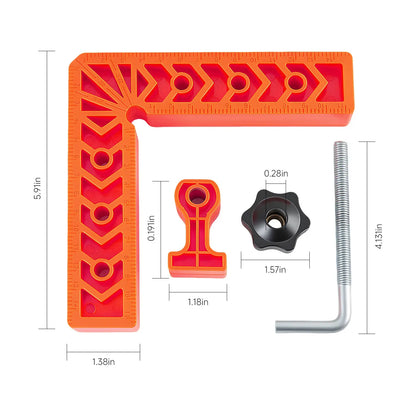 4PCS Right Angle Clamp Kit – for picture frames, boxes, Furniture, Home, cabinets or drawers & stone positioning; multi-surface adjustable fastening tool