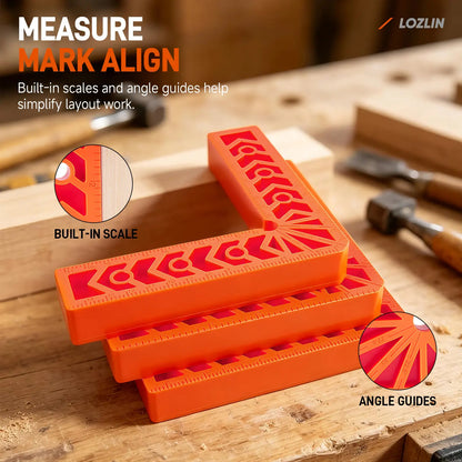 4PCS Right Angle Clamp Kit – for picture frames, boxes, Furniture, Home, cabinets or drawers & stone positioning; multi-surface adjustable fastening tool