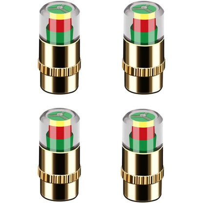 [4 PCS ]Car Auto Tire Pressure Monitor Valve, Car Pressure Monitor Valve Stem, Tire Pressure Monitor Valve Stem Cap for Medium-Sized, Small, Motorbikes, Bicycles