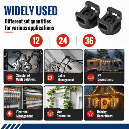 Heavy-Duty Magnetic Cable Tie Mounts, 22mm Magnetic Zip Tie Mount Bases, 22lbs Strong Magnetic Wire Holders and Cable Organizers for Home, Office, Marine, and Electrical Wire Management