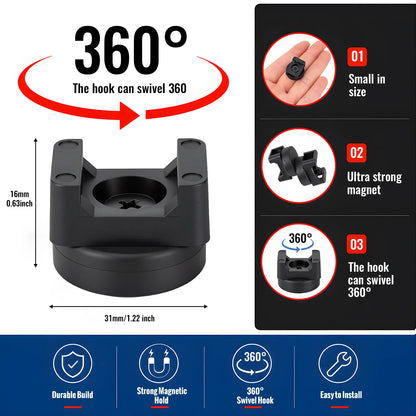 Heavy-Duty Magnetic Cable Tie Mounts, 22mm Magnetic Zip Tie Mount Bases, 22lbs Strong Magnetic Wire Holders and Cable Organizers for Home, Office, Marine, and Electrical Wire Management