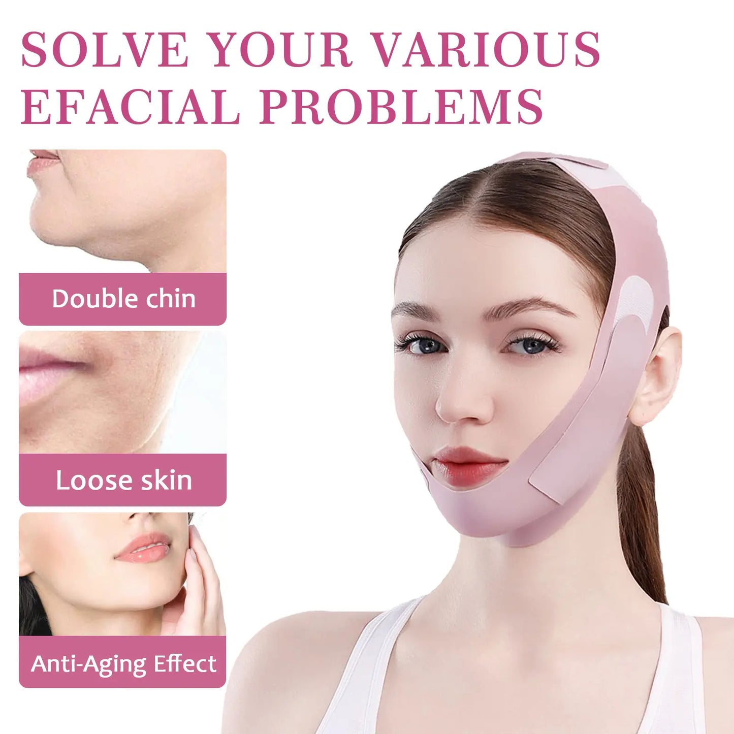 Graphene V-Line Mask, Chin Up Mask V Shaped Face Mask Jaw Exerciser