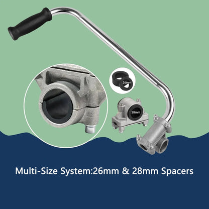 Grass Trimmer Handle, Aluminum Trimmer Handle with Bracket Clip Feature, Multifunctional Garden Trimmer Handle, Power Tool Accessories, Aluminum Construction