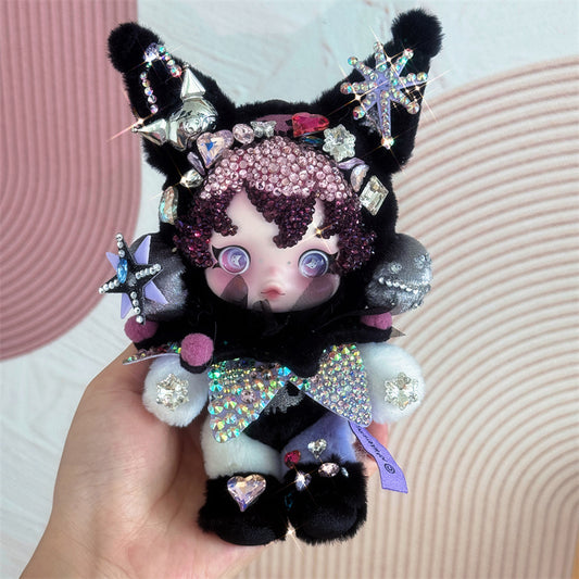 【Kuromi】Muñeca de peluche con diamantes hecha a mano