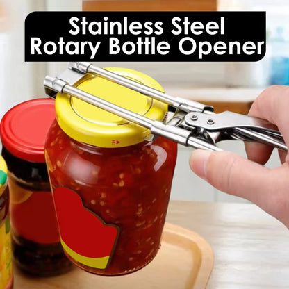 Jar Opener for Weak Hands, Multifunctional Adjustable Can Opener, Stainless Steel Jar Lid Opener Bottle Opener Tool for Seniors with Arthritis, Manual Jar Gripper for Kitchen