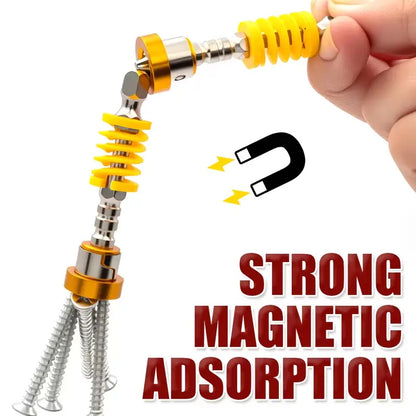 Magnetic Screwdriver Bits Set (Pack of 5) - Spring-Loaded Quick Change Hex Shank Drill Attachment Tool Kits for Electric Drills, Power Tools, Father's Day Gift, Fast Bit Changes, Drill Work