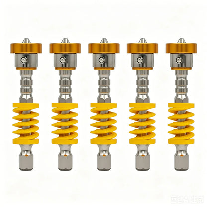 Magnetic Screwdriver Bits Set (Pack of 5) - Spring-Loaded Quick Change Hex Shank Drill Attachment Tool Kits for Electric Drills, Power Tools, Father's Day Gift, Fast Bit Changes, Drill Work