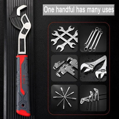 Multifunctional Self-locking Wrench, 6, 8, 10, 12 Inch Multi-model Pipe Flexible Wrench, Quick-Opening for Water Heating Pipes, Pipe Wrench Set