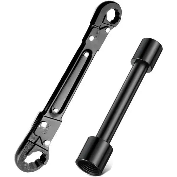 Plumbing Tools – Dual Kwik Tite Wrench Kit, Angle Stop Wrench, Plumbing Wrench. Professional plumbing toolset specially designed for confined spaces for easy angle stop and supply nut installation. Must-have for plumbers.