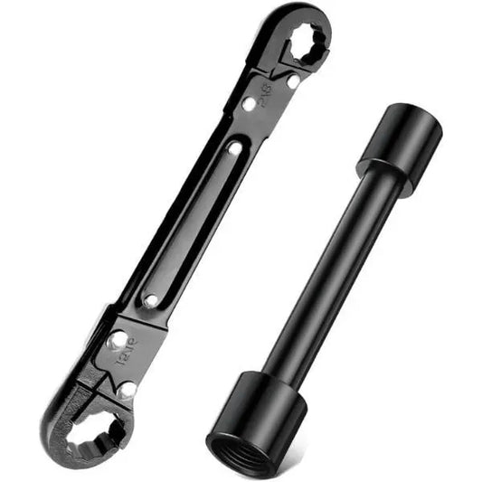 Plumbing Tools – Dual Kwik Tite Wrench Kit, Angle Stop Wrench, Plumbing Wrench. Professional plumbing toolset specially designed for confined spaces for easy angle stop and supply nut installation. Must-have for plumbers.